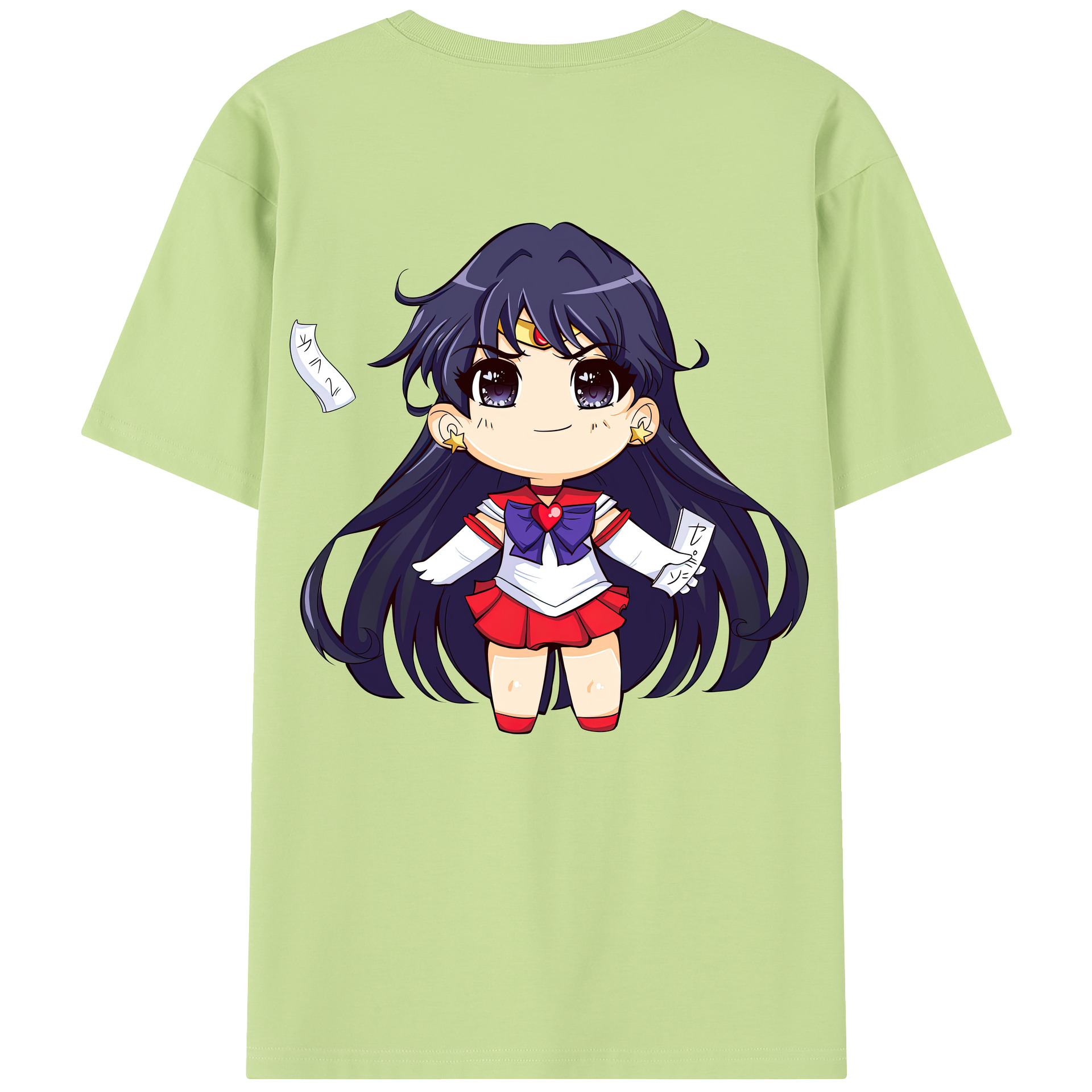 （画像用） 美少女戦士セーラームーン 火野レイ ひの レイ Sailor Moon Hino Rei （セーラーマーズ,Sailor Mars） 綿100％半袖Tシャツ（背面プリント）